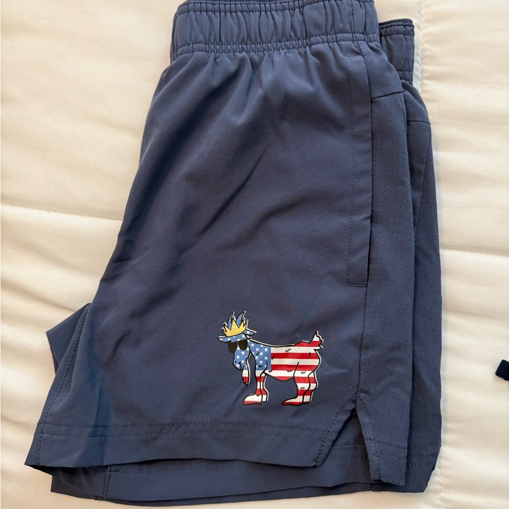Youth L GOAT USA Blue Shorts